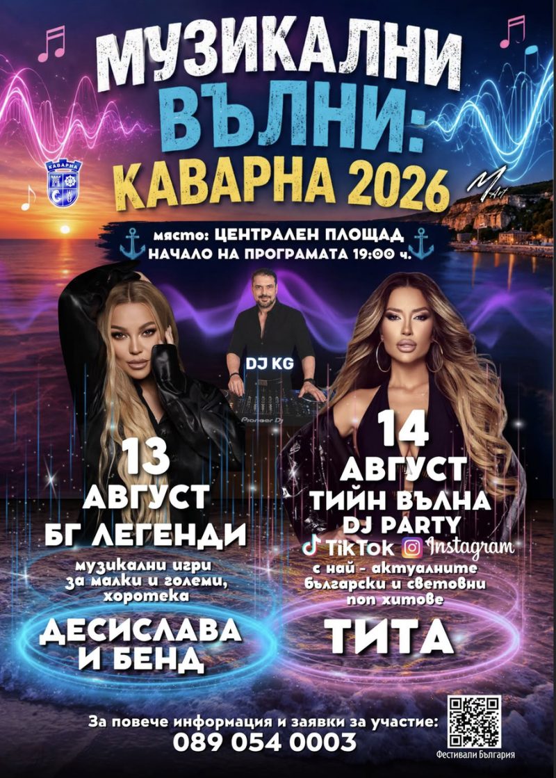 „Музикални вълни - Каварна 2026“ - Каварна „Музикални вълни - Каварна 2026“ - Каварна